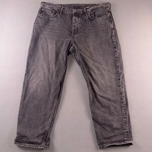 Rag & Bone Beck Authentic Rigid Jean Highland Grey Black Denim 38 MED22P123888HI